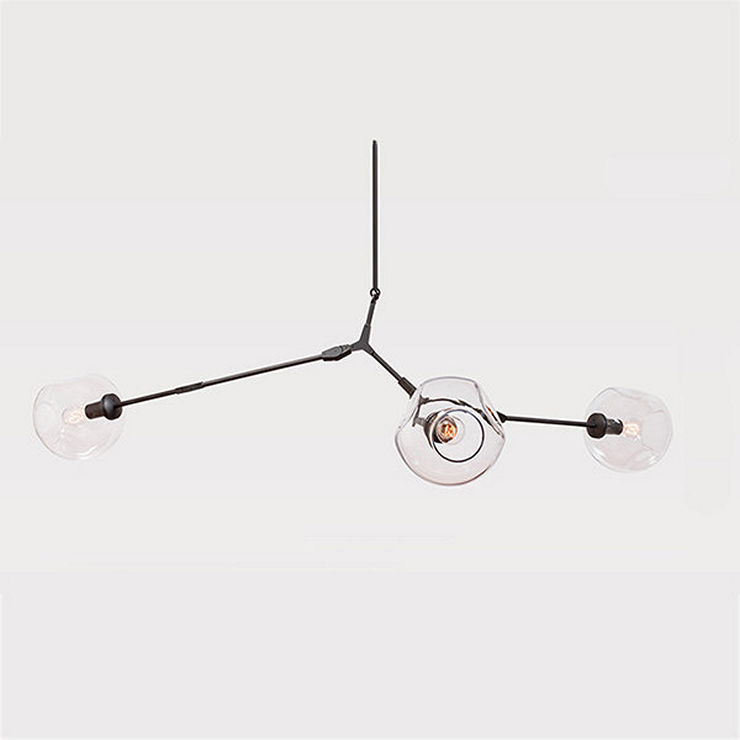 Люстра Branching Bubbles 3 Black в стиле Lindsey Adelman