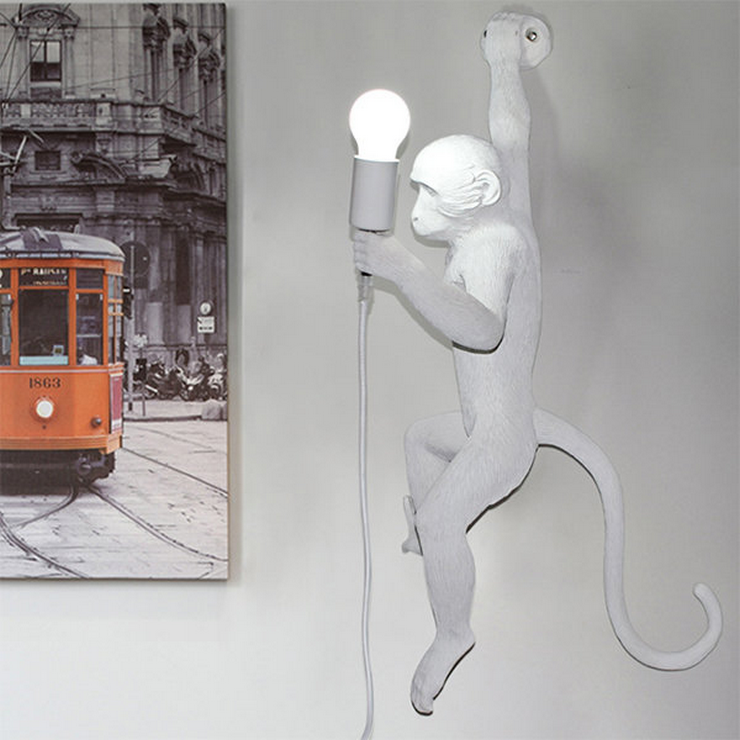 Бра Monkey Wall Lamp White правая в стиле Seletti