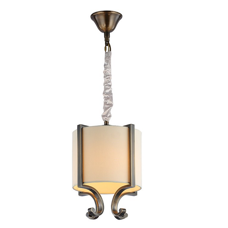 Cветильник Memphis, Black brass Shade beige D22*H31.5 cm