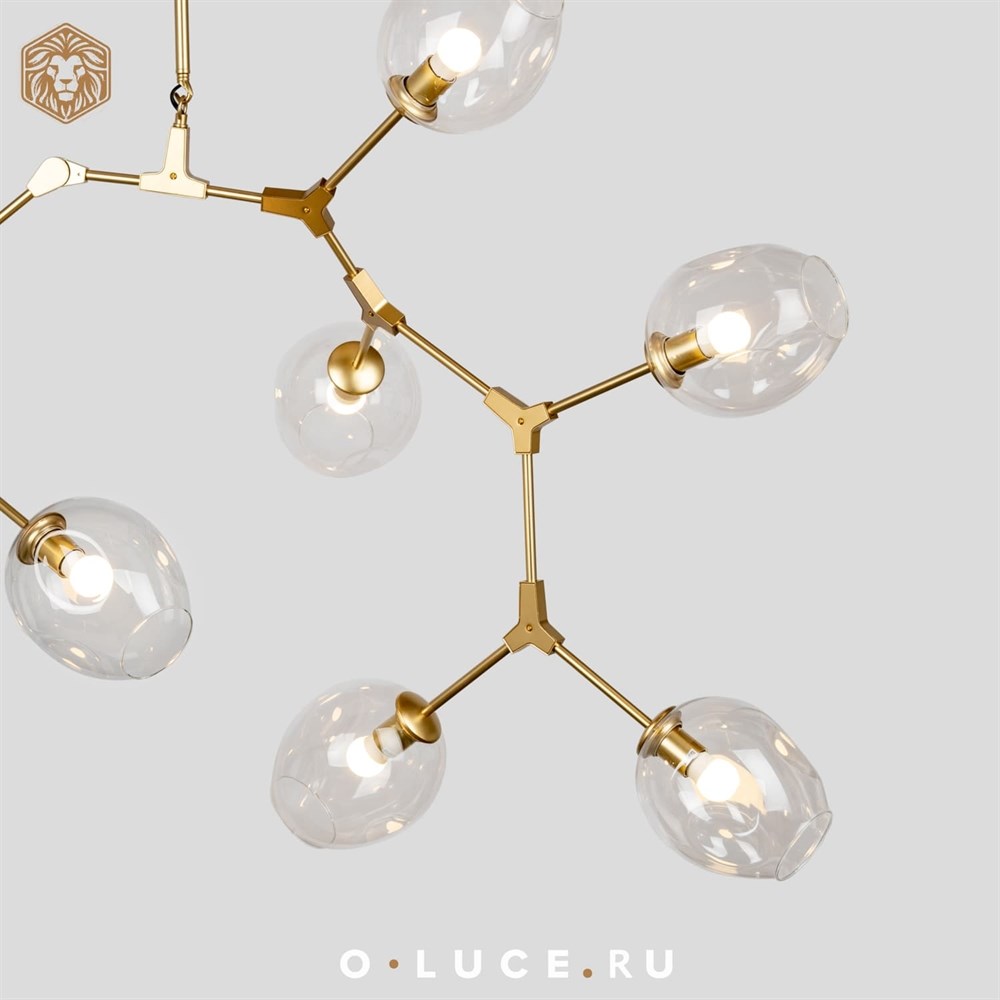 Люстра Branching Bubbles 11 Gold в стиле Lindsey Adelman
