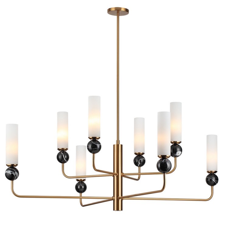 Люстра на штанге STENLY черный мрамор