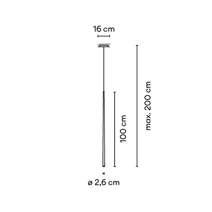 Светильник Slim 1 Gold в стиле Vibia