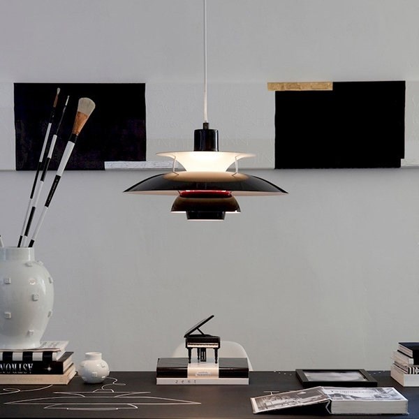 Люстра PH 5 & PH 50 Черный в стиле Louis Poulsen