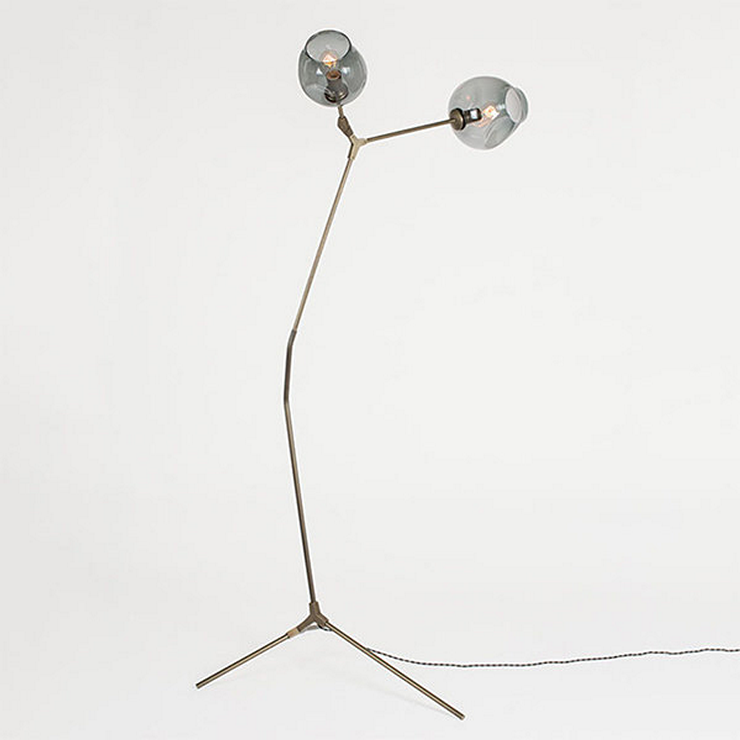 Торшер Branching Bubbles Floor Gold в стиле Lindsey Adelman
