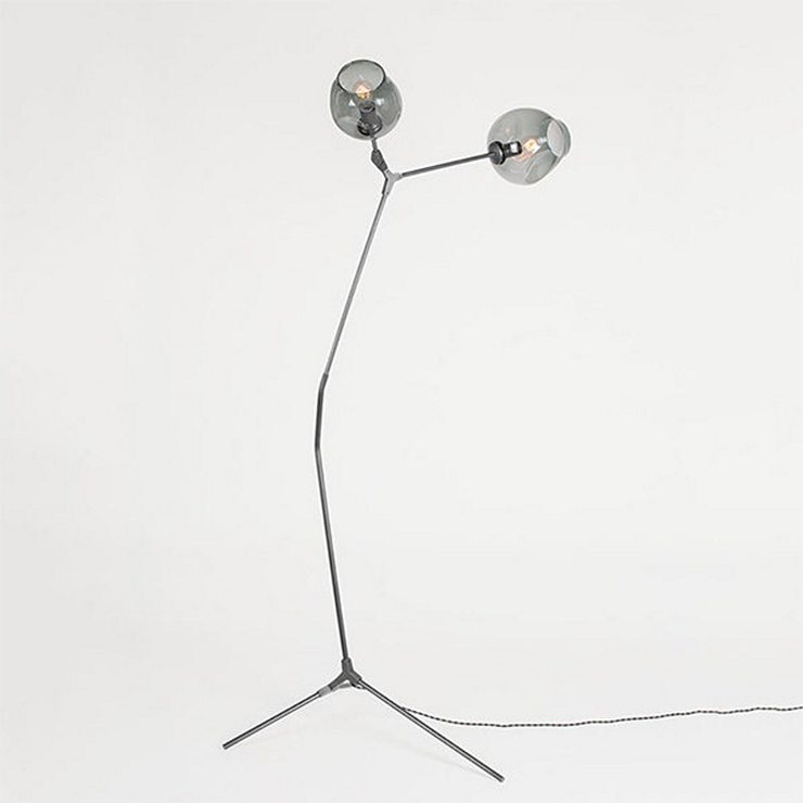 Торшер Branching Bubbles Floor Nickel в стиле Lindsey Adelman