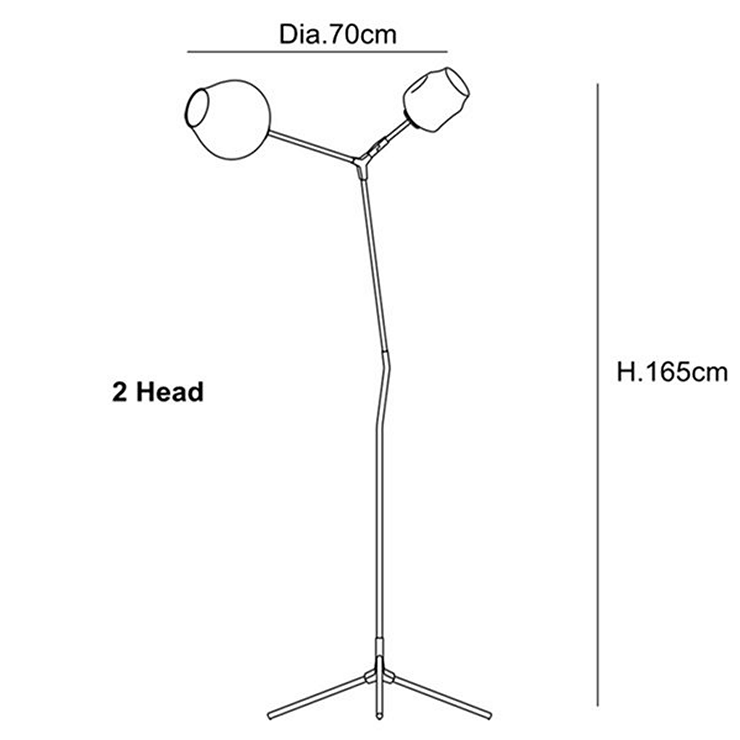 Торшер Branching Bubbles Floor Gold в стиле Lindsey Adelman