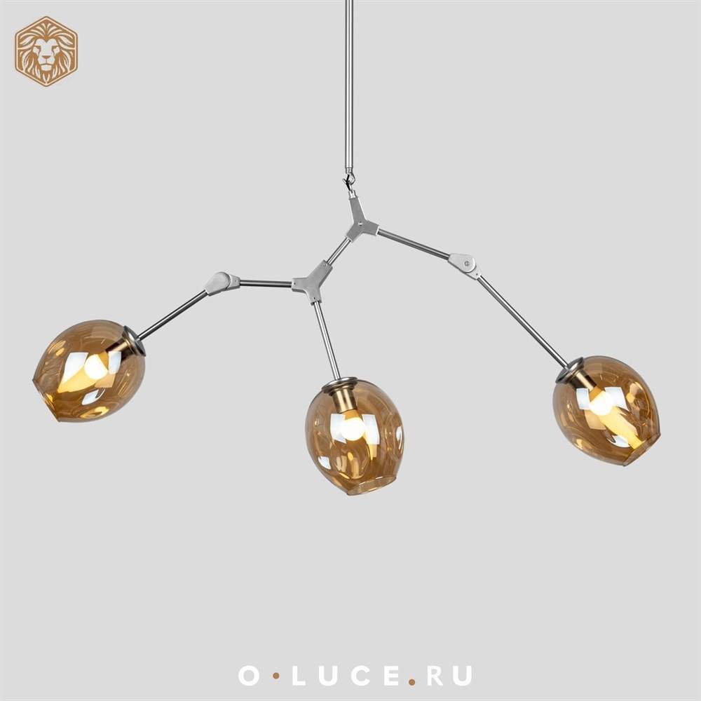 Люстра Branching Bubbles 3 Nickel в стиле Lindsey Adelman