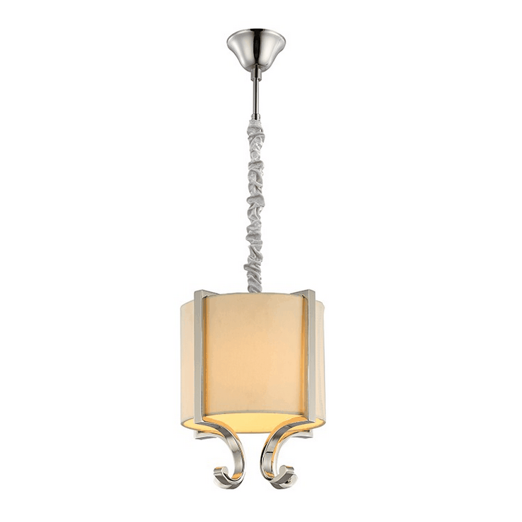 Cветильник Memphis, Nickel Crystal clear Shade beige D22*H31.5 cm