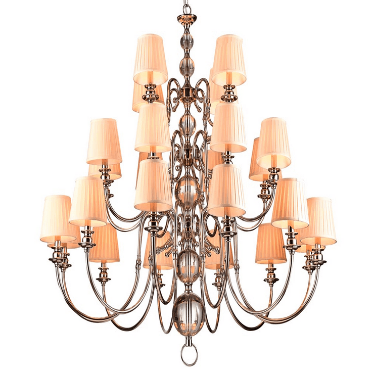 Люстра Detroit, Nickel Clear glass D130*H120/220 cm БЕЗ АБАЖУРОВ