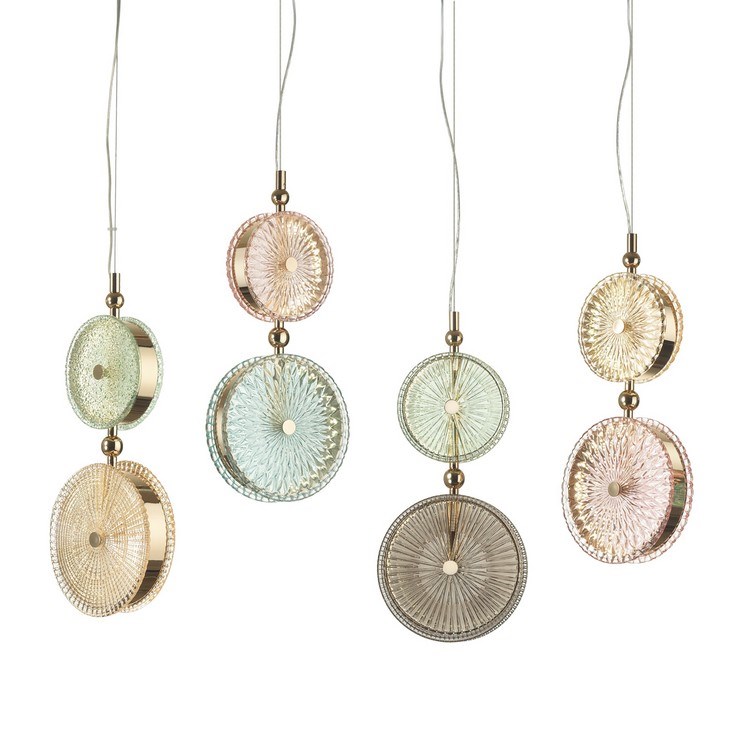 Светильник подвесной Lolly Pop Gold yellow/pink