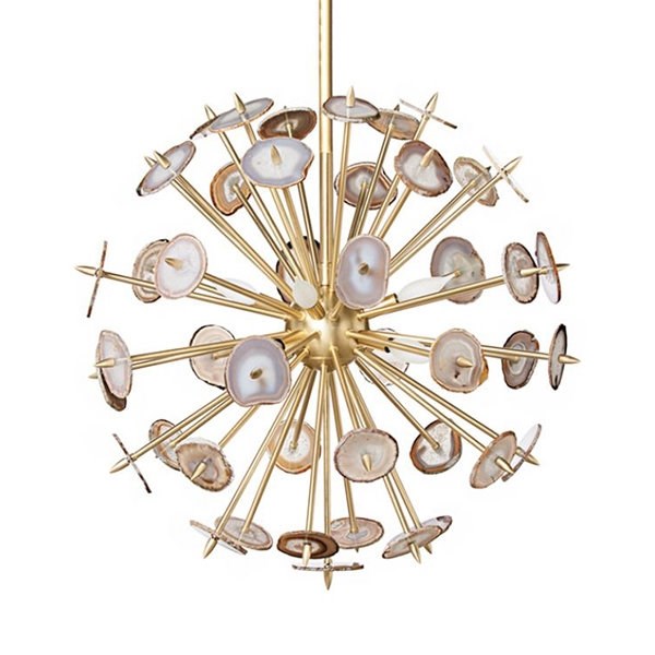 Люстра Agate Burst Chandelier Brass D80