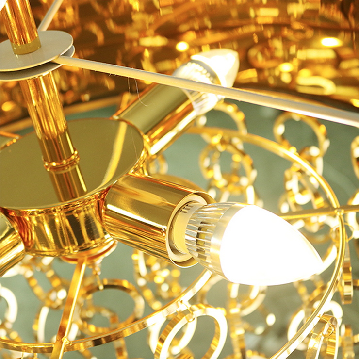 Люстра Sigma L2 7128/140  Диаметр плафона 140 см Черный + Золотой