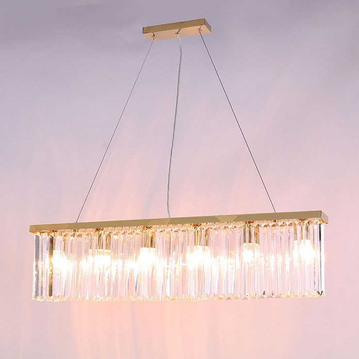 Cветильник New York, Gold Clear crystal L90*8*H21.5/221.5 cm