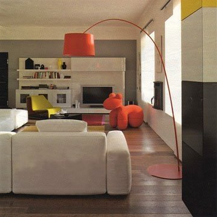 Торшер Twiggy   Красный в стиле Foscarini