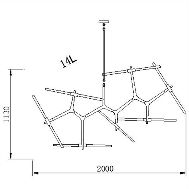 Люстра Agnes 14 Gold в стиле Lindsey Adelman