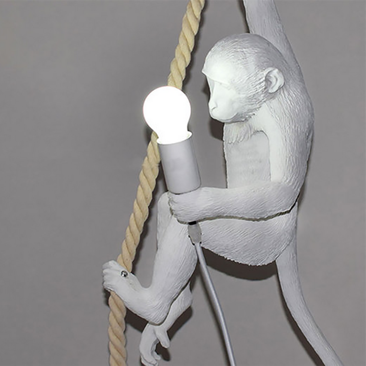 Светильник Monkey Обезьяна с Лампой White правая в стиле Seletti