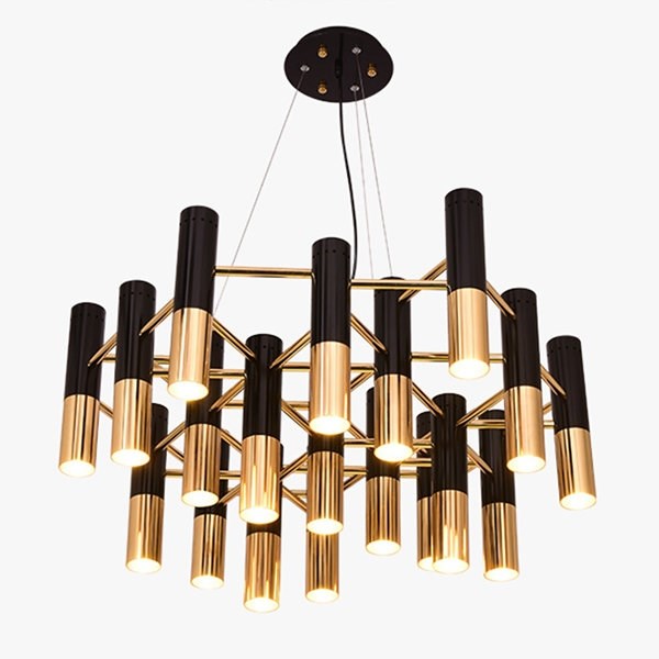 Люстра Ike 19 Lamp Черный + Золотой в стиле Delightful