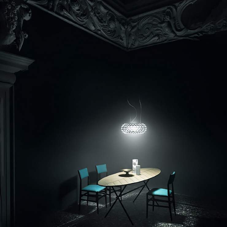 Люстра подвесная Caboche Clear D50 в стиле Foscarini