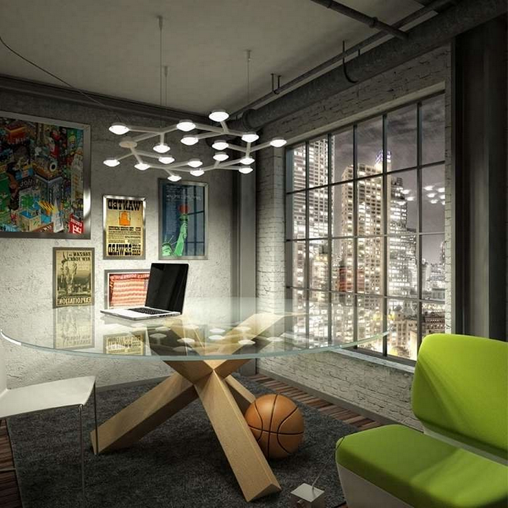 Светильник подвесной Led Net Circle D90 LED*36 в стиле Artemide