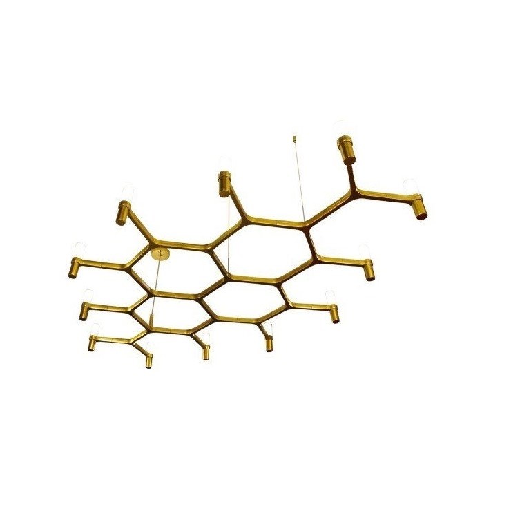 Люстра Crown Plana Mega L180 Gold в стиле Nemo