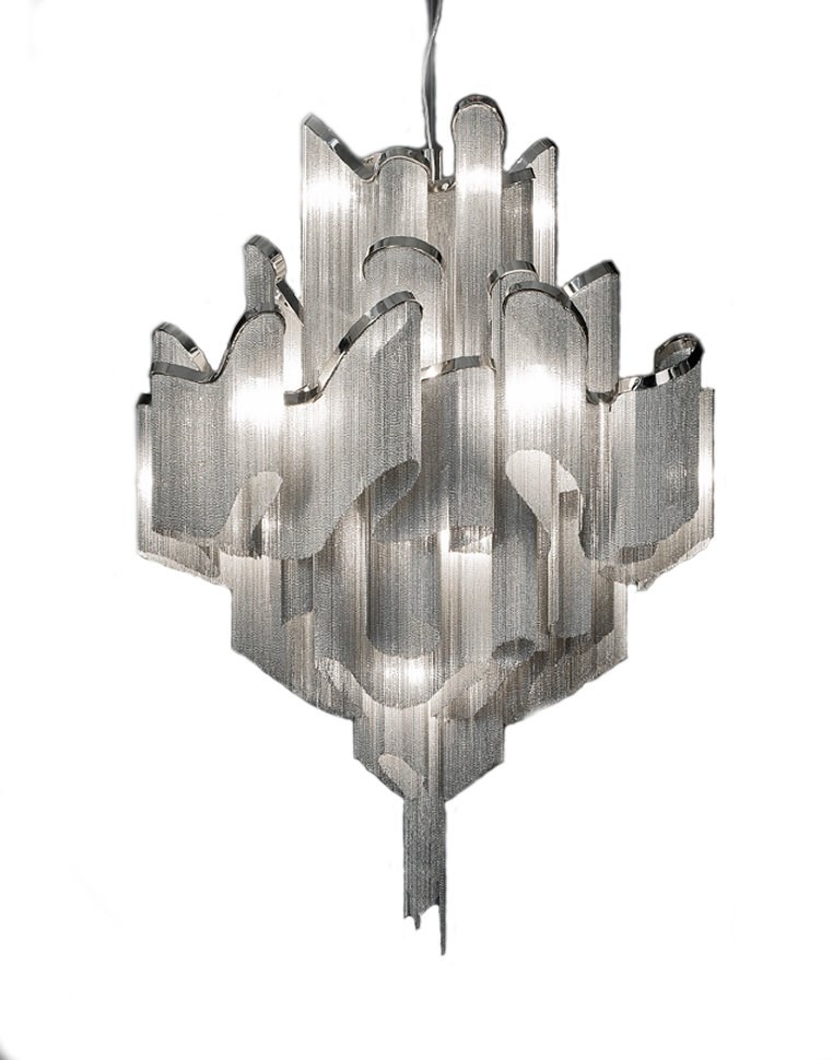 Люстра подвесная Stream 60 Cеребряный в стиле Terzani