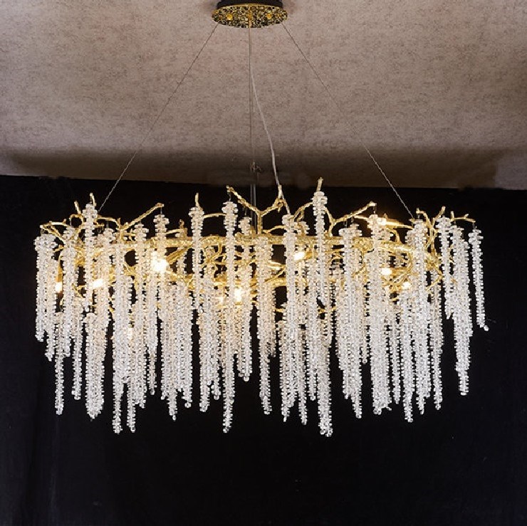 Люстра Sinfonia di Luce Gold Oval L 120 см