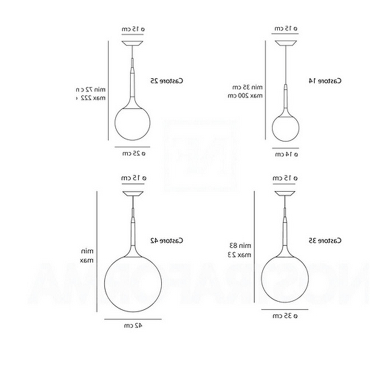 Люстра Castore  Диаметр плафона 42 см