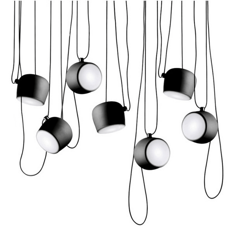 Светильник подвесной Aim 7 Black в стиле Flos