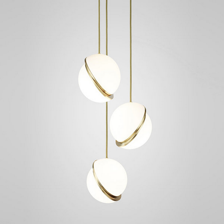 Светильник Crescent Chandelier 3 Gold в стиле Lee Broom