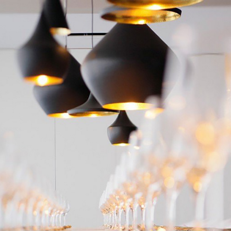 Светильник Beat Light Stout Black D50 см / H48 см Черный в стиле Tom Dixon