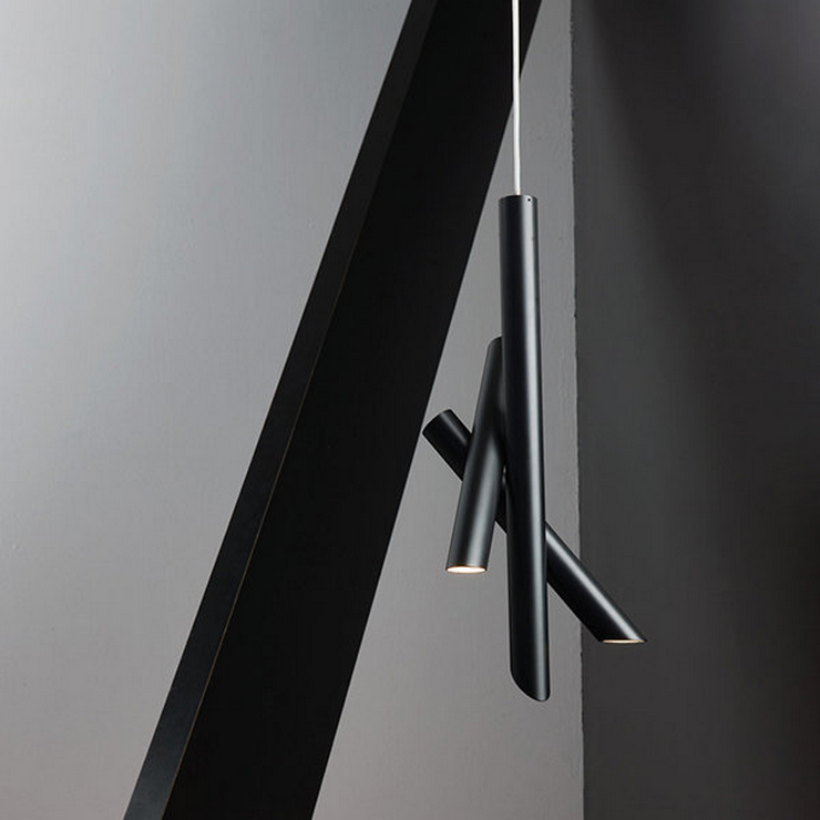 Светильник Tubes 3 Black в стиле Nemo