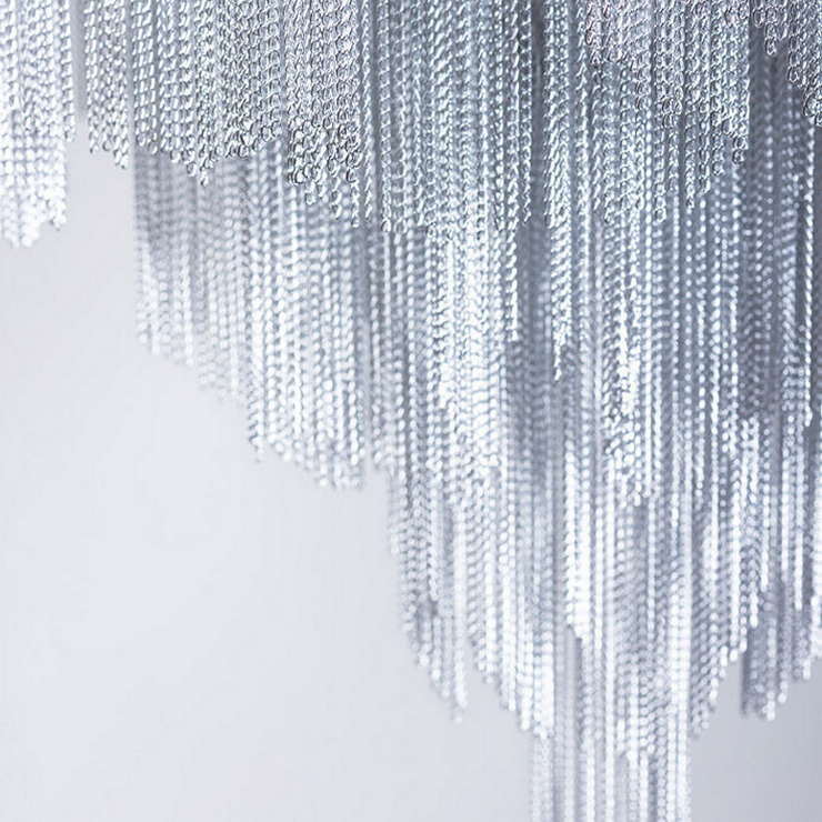 Люстра потолочная Stream Диаметр 60 см Серебро