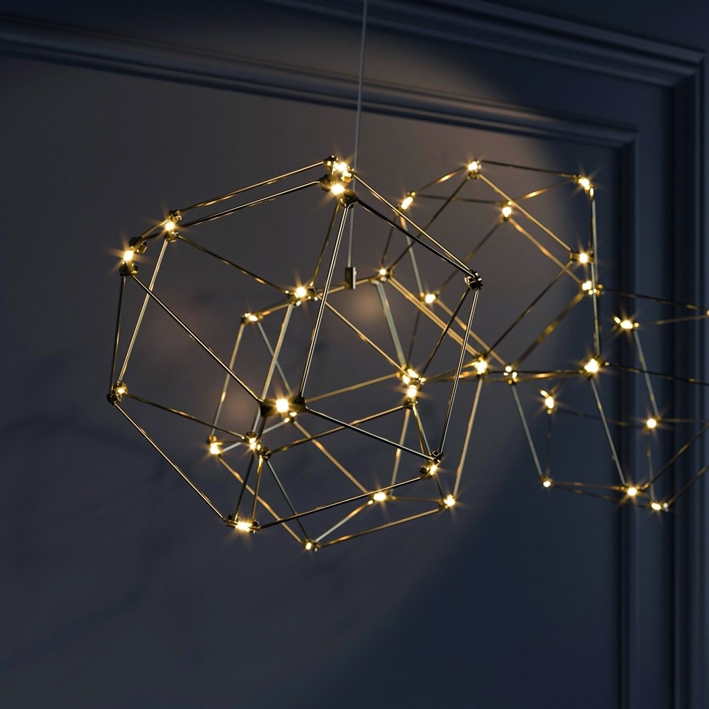 Люстра Bjork large в линию без вставок (сегмент 28*28 см)