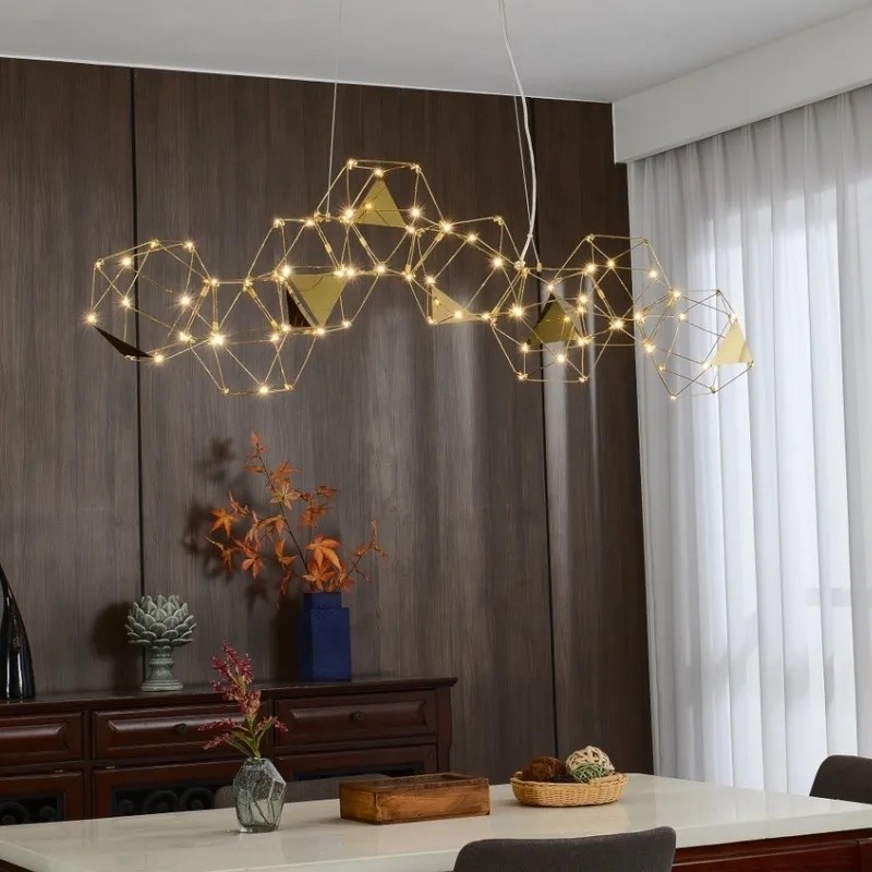 Люстра Bjork large в линию со вставками (сегмент 28*28 см)