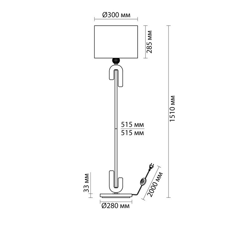 Торшер  Graffetta II Gray