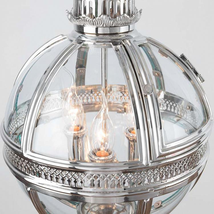 Люстра Lantern Residential  D30 никель в стиле Eichholtz