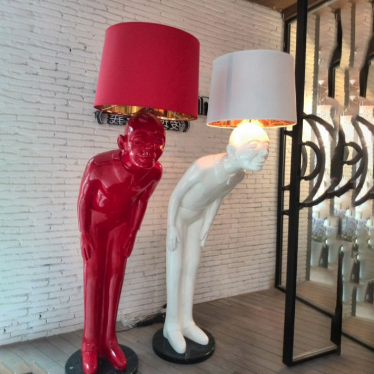 Торшер Сhina Man  Красный