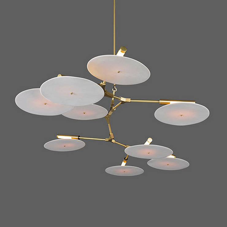 Люстра подвесная Branching Disc 9 Gold