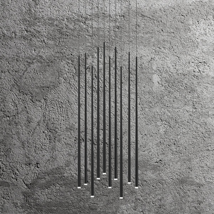 Люстра Slim 10 Black Round в стиле Vibia