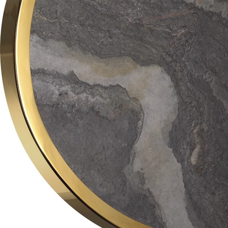 Настенно-потолочный светильник Stone Flake D40 каменный шпон золото