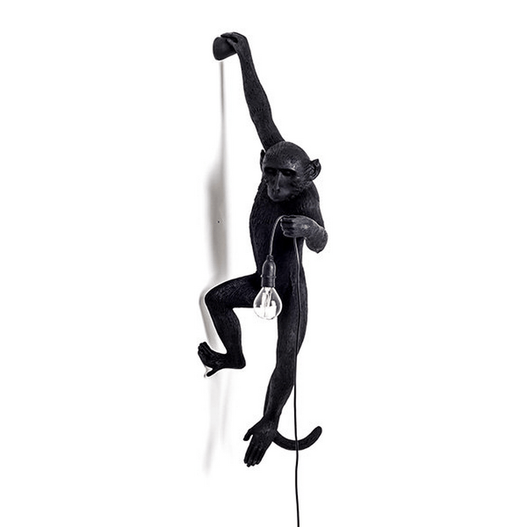 Бра Monkey Wall Lamp Black правая в стиле Seletti