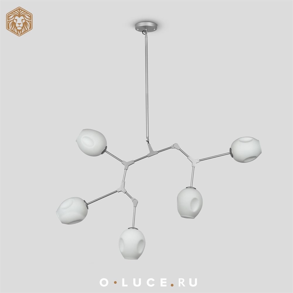 Люстра Branching Bubbles 5 Nickel в стиле Lindsey Adelman