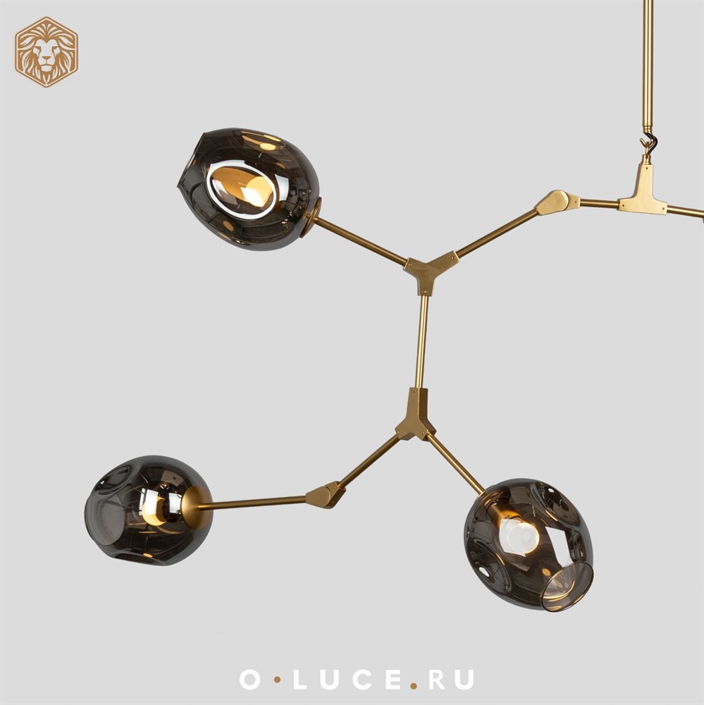 Люстра Branching Bubbles 7 Long Gold в стиле Lindsey Adelman