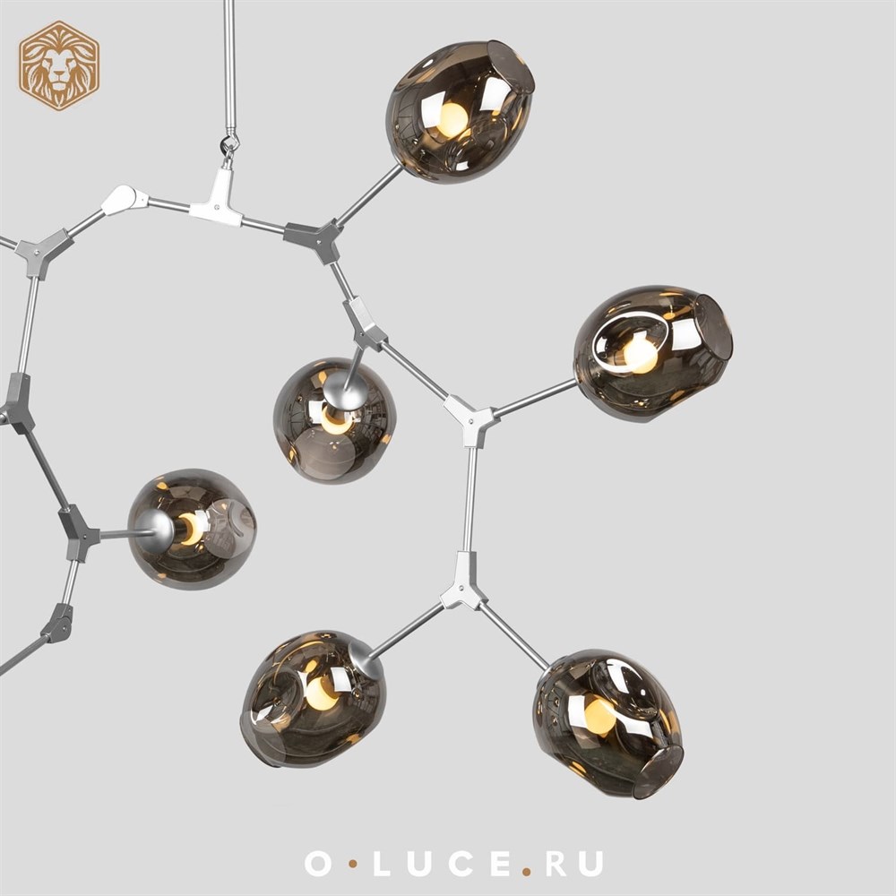 Люстра Branching Bubbles 11 Nickel в стиле Lindsey Adelman