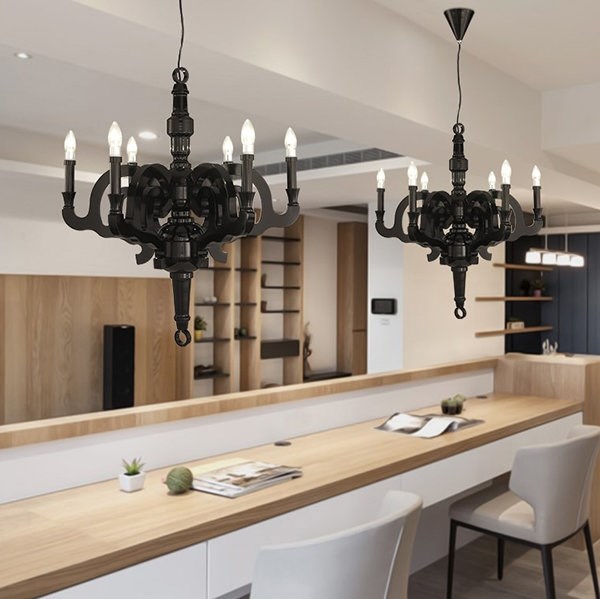 Люстра Paper Chandelier  Диаметр 90 см / Высота 110 см Черный в стиле Moooi