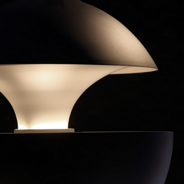 Светильник Lampe Here Comes The Sun D25 см / H24 см Черный + Белый