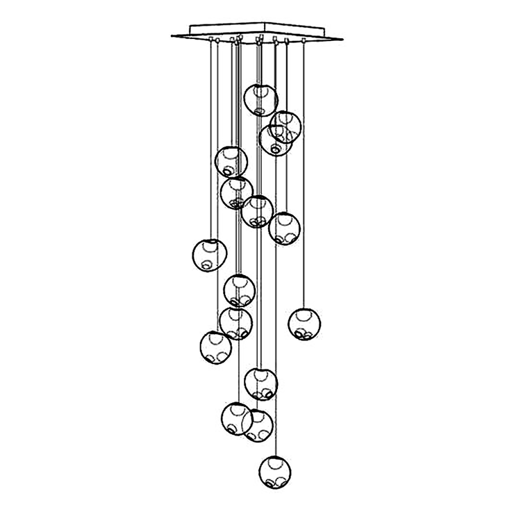 Люстра  28.16 Square Pendant Chandelier в стиле Bocci