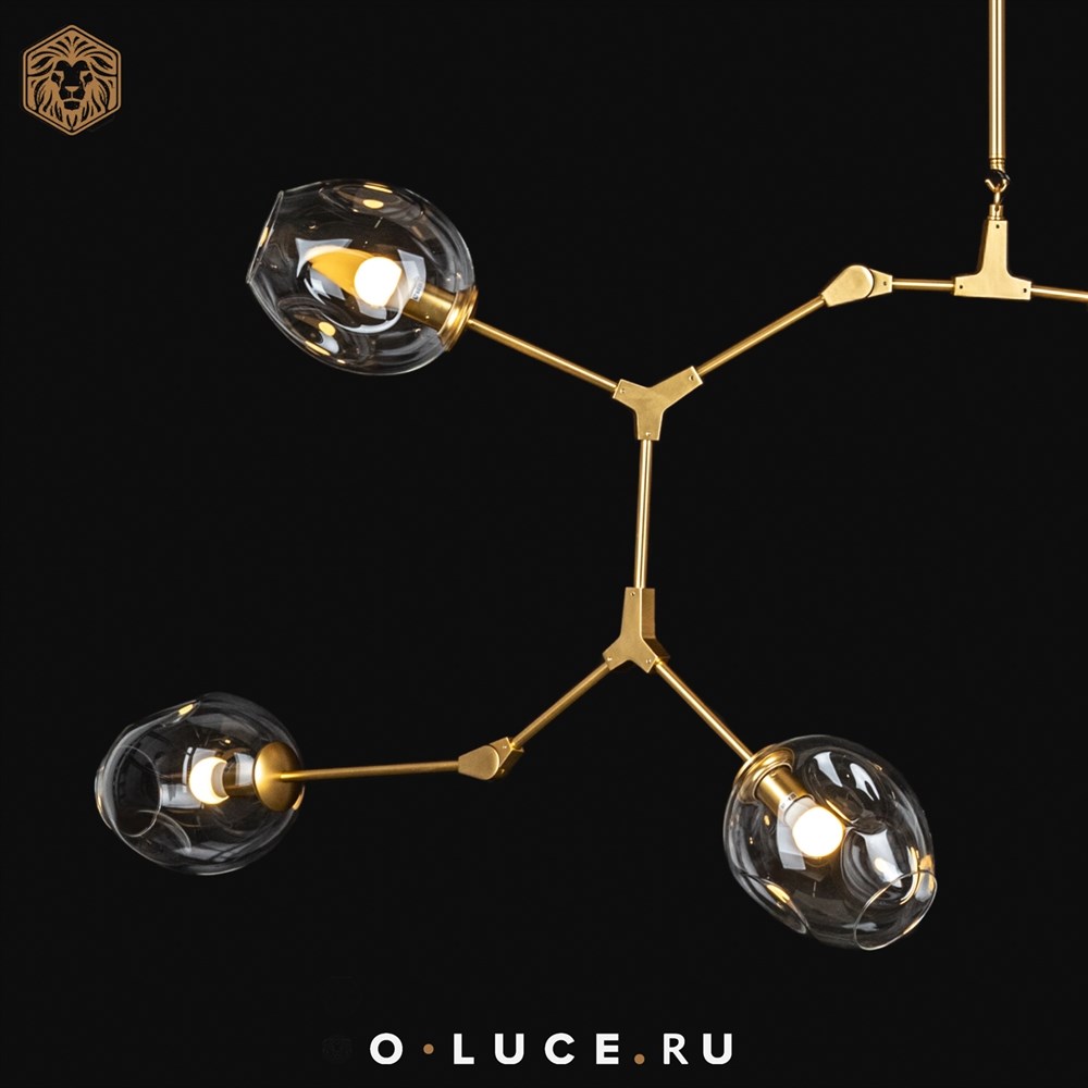 Люстра Branching Bubbles 7 Gold в стиле Lindsey Adelman