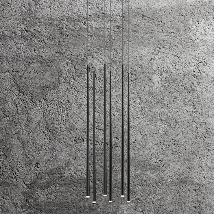 Люстра Slim 6 Black Rectangle в стиле Vibia