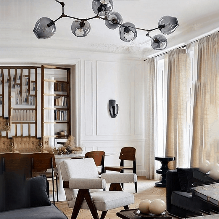 Люстра Branching Bubbles 7 Black в стиле Lindsey Adelman